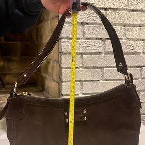 Kate Spade Handbag Brown Suede Shoulder Bag Purse